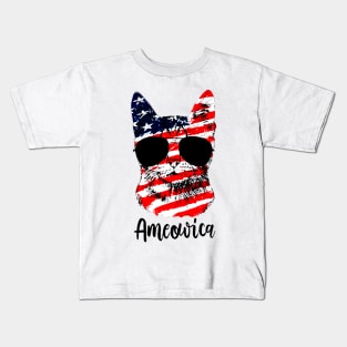 Cat Ameowica July Of 4th Kids T-Shirt